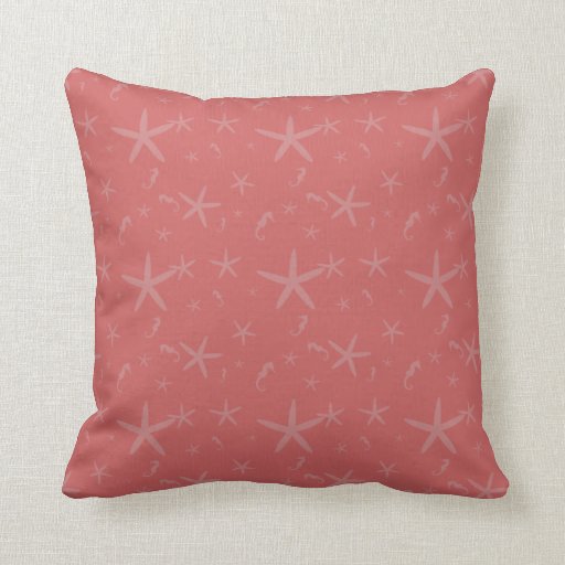 Star Fish and Sea Horses Throw Pillow Zazzle