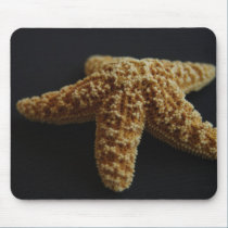 Star Fish on Black mousepads