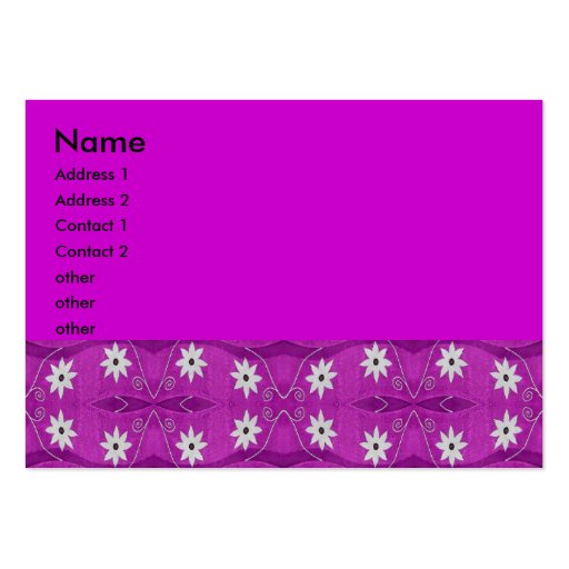 star flower purple business card