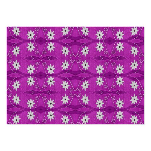 star flower purple business card (back side)