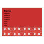star flower red business cards