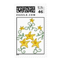 Star Flowers postage by elledeegee Star Flowers postage