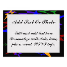 Star Frame 1, Add Text Or Photo, Personalized Invitations