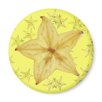 Star Fruit Yellow magnets by JuJuGarden Star Fruit Yellow magnets