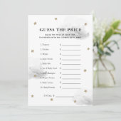 Star Gray Cloud Guess The Price Baby Shower Game Invitation Zazzle