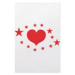 star hearts stationery paper