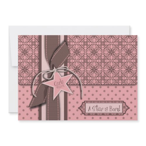 Star is Born Girl Baby Shower Invitation invitation