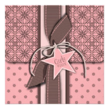 Star is Born Girl Baby Shower Invitation Square