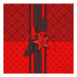 Star is Born Red Baby Shower Invitation Square