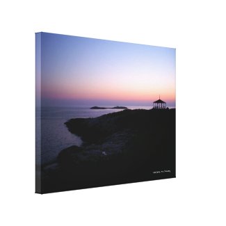 Star Island Sunset Wrapped Canvas Print