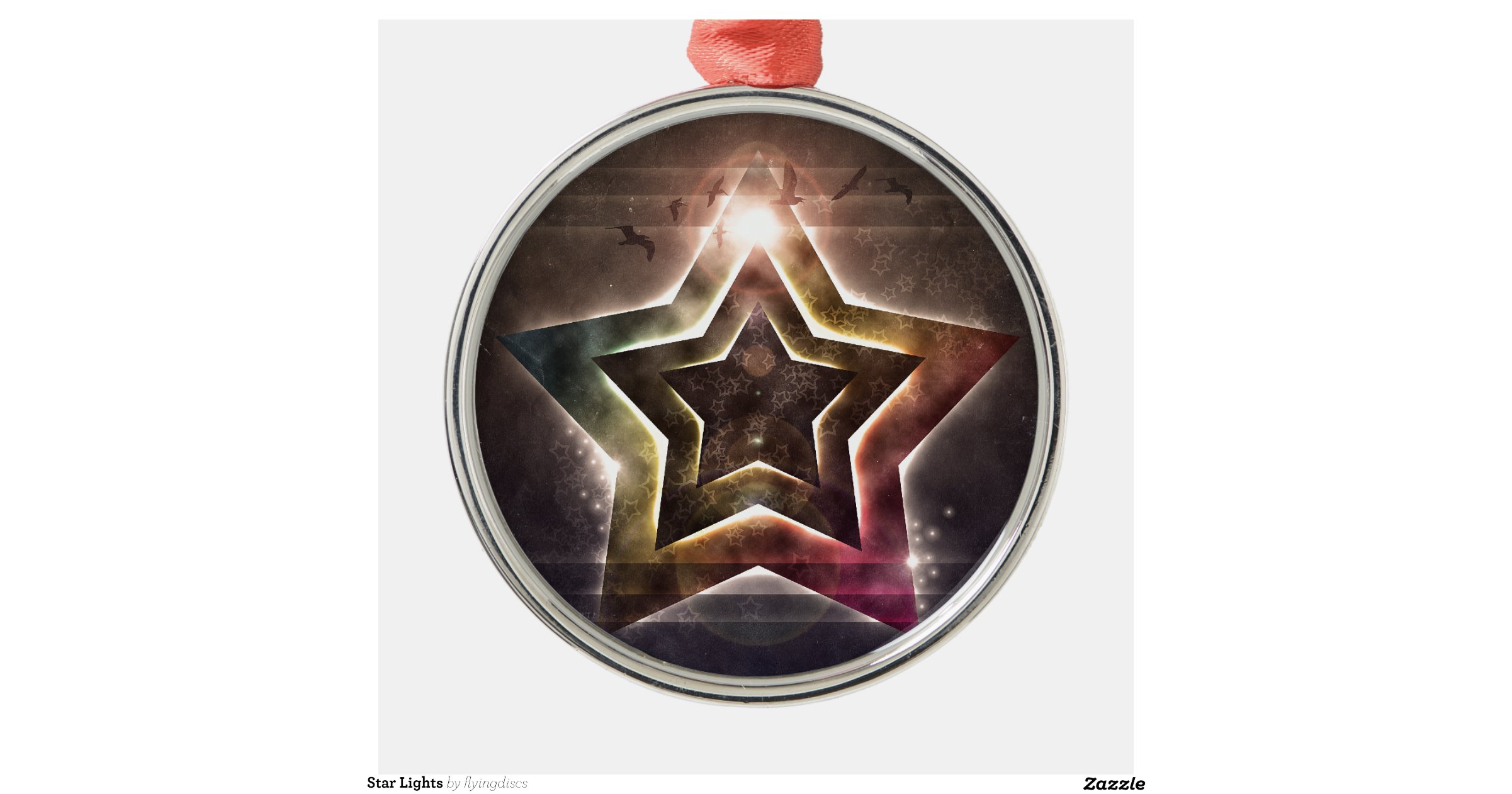 star lights round metal christmas ornament zazzle star lights round metal christmas ornament zazzle