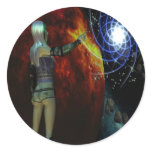 Star Mapping Round Sticker
