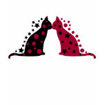Star & Moon Kissing Cats t-shirts