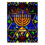 STAR OF DAVID AND MENORAH POST CARD