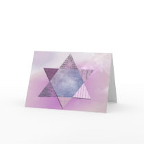 Star of David Bat Mitzvah Card