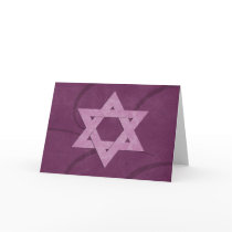 Star of David Bat Mitzvah card