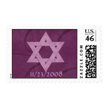 Star of David Bat Mitzvah Postage Stamp