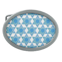 Star of David, Blue and White, Belt Buckle