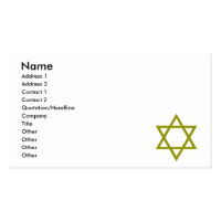 Star of David Business Cards