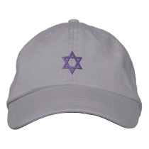 Star of David Embroidered Hat - Customized embroidered hats by cowboyannie Star of David Embroidered Hat - Customized embroidered hats