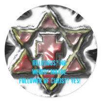 Star of David, Follower of Christ Stickers