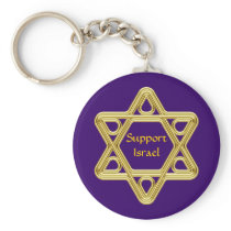 Star of David Gold Key Chains