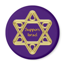 Star of David Gold Magnets