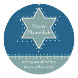 Star of David Hanukkah Gift Message Sticker