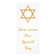 Star of David Jewish Wedding Invitation