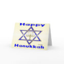 Star of David Menorrah Hanukkah Card