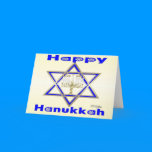 Star of David Menorrah Hanukkah Card