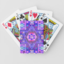 Star of David mosaic Bicycle Poker Cards