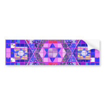 Star of David mosaic Bumper Sticker