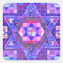 Star of David mosaic Sticker