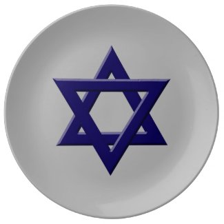 Star of David Porcelain Plate