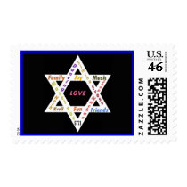 Star of David Rectangle Postage stamps