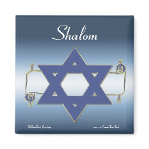 Star of David Scroll Magnet by StarStock Star of David Scroll Magnet