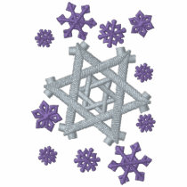 Star of David Snowflake embroidered shirts by Embroidery4U Star of David Snowflake embroidered shirts