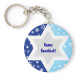 Star of David Snowflake Keychain