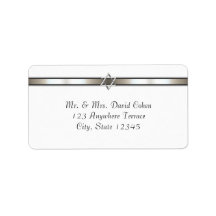 Star of David White Address Label