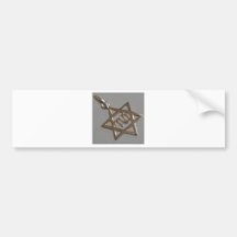 STAR OF JUDAISM.JEWISH STAR BUMPER STICKER