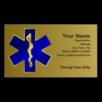 Star of Life Business Card business cards