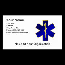 Star of Life Business Card, double sided. business cards
