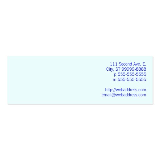 Star of Life Business Card Template (back side)