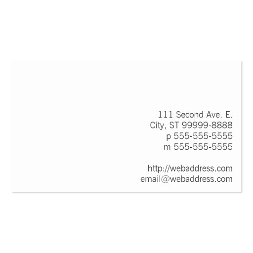 Star of Life Business Cards (back side)