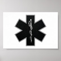 Star Of Life(BW) Poster
