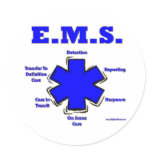 Star Of Life Meaning EMT Paramedic Round Stickers