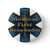 Star of Life - Medical First Responder Pinback Button