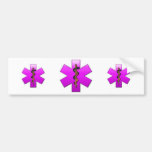 Star Of Life(pink) Bumper Stickers