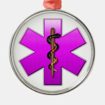 Star Of Life(pink) Christmas Ornament